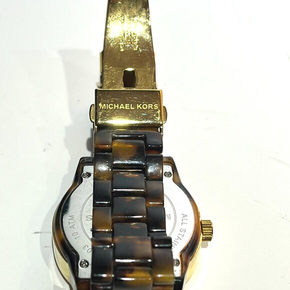 Michael Kors Gold/Tortoise Watch MK5038 Day Date Chronograph main image 7